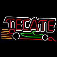 Tecate Indy Car Beer Sign Neon Skilt