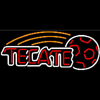 Tecate Soccer Ball Beer Sign Neon Skilt
