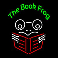 The Book Frog Neon Skilt