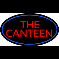 The Canteen With Blue Border Neon Skilt