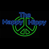 The Happy Hippy Neon Skilt