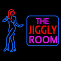 The Jiggly Room With Girl Logo Neon Skilt