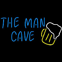 The Man Cave Glass Neon Skilt