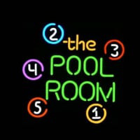 The Pool Room Butik Åben Neon Skilt