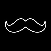 The Shave Mustache Neon Skilt