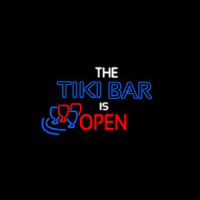 The Tiki Bar Is Open Neon Skilt