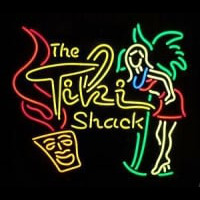 The tihi shack girl tree Neon Skilt