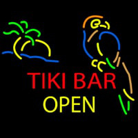 Tiki Bar Open Neon Skilt