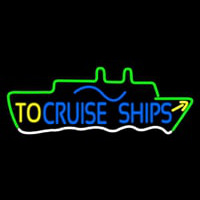To Cruise Ships Block Neon Skilt
