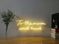 To the Moon and Back Neon Skilt