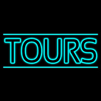 Tours With Lines Neon Skilt