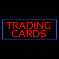 Trading Cards Neon Skilt