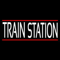 Train Station Neon Skilt