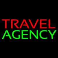 Travel Agency Block Neon Skilt