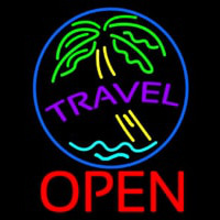 Travel Open Neon Skilt