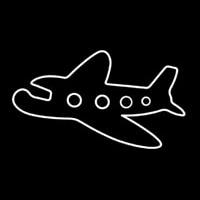 Travel Transportation Airplane Neon Skilt