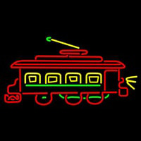 Trolley Car Neon Skilt