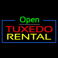 Tu edo Rental Open Green Neon Skilt