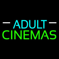 Turquoise Adult Green Cinemas Neon Skilt