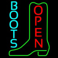 Turquoise Boots Open Neon Skilt