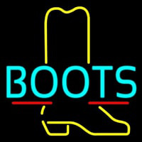 Turquoise Boots With Yellow Logo Neon Skilt