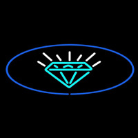 Turquoise Diamond Logo Neon Skilt