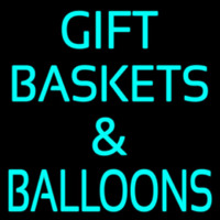 Turquoise Gift Baskets Balloons Neon Skilt