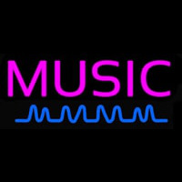 Turquoise Music Neon Skilt