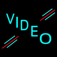 Turquoise Video Neon Skilt