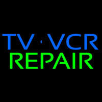 Tv Vcr Repair Neon Skilt