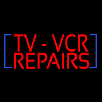 Tv Vcr Repair Neon Skilt