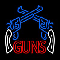Two Gun Logo Neon Skilt