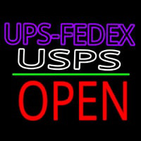 Ups Fede  Usps With Open 1 Neon Skilt