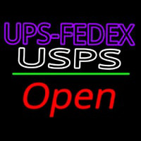 Ups Fede  Usps With Open 2 Neon Skilt