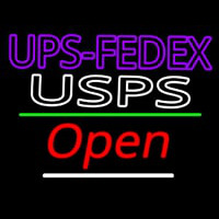 Ups Fede  Usps With Open 3 Neon Skilt