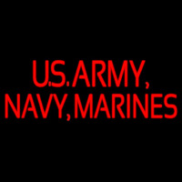 Us Army Navy Marines Neon Skilt