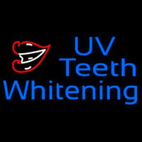 Uv Teeth Whitening In Blue With Lips Logo Neon Skilt