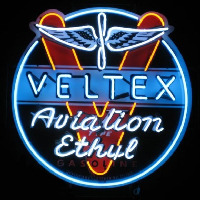 Velte  Aviation Gasoline Neon Skilt