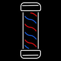 Vertical Barber Logo Neon Skilt
