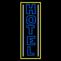 Vertical Blue Double Stroke Hotel 1 Neon Skilt