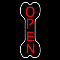 Vertical Bone Logo Open Neon Skilt
