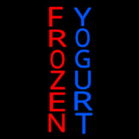 Vertical Frozen Yogurt Neon Skilt
