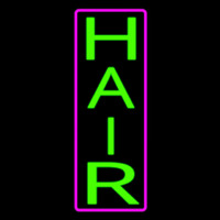 Vertical Green Hair With Pink Border Neon Skilt
