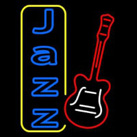 Vertical Jazz With Guitar 1 Neon Skilt