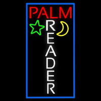 Vertical Palm Reader With Border Neon Skilt