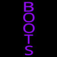 Vertical Purple Boots Neon Skilt