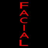 Vertical Red Facial Neon Skilt