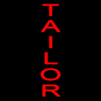 Vertical Red Tailor Neon Skilt