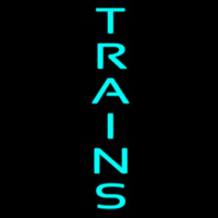 Vertical Trains Neon Skilt