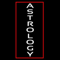 Vertical White Astrology Neon Skilt